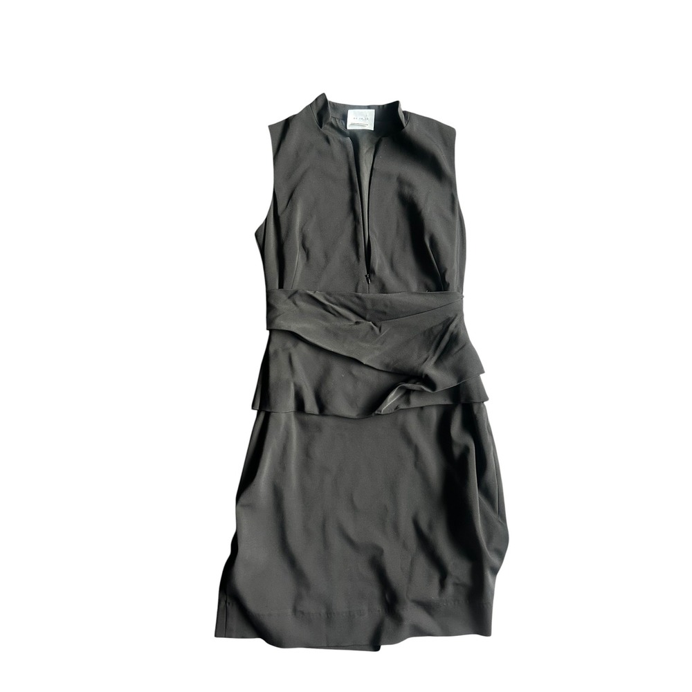 Akris Punto Sheath Dressβ Sleeveless Zip Front Mock Neck Black Women's US 6